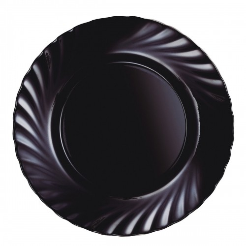 Плоская тарелка Luminarc Trianon Чёрный Cтекло (Ø 24,5 cm) (24 штук) image 2