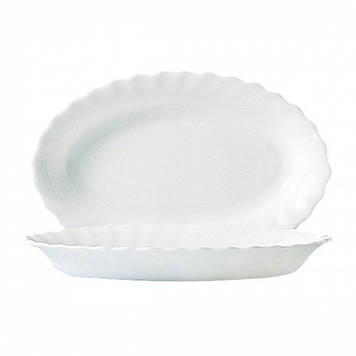 Serving Platter Luminarc Trianon White Glass (22 cm) (24 Units) image 2
