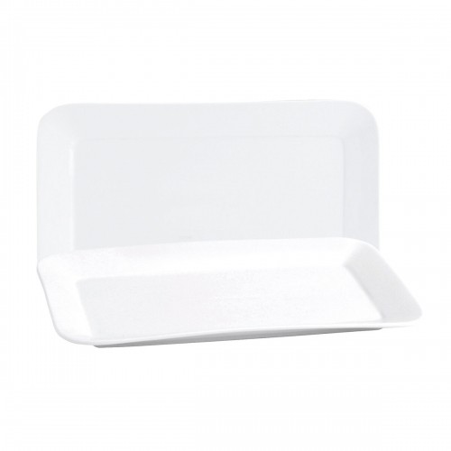 Serving Platter Quid Basic Rectangular Ceramic White (35,8 x 21 cm) (6 Units) image 2