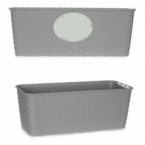 Self-watering planter Stefanplast Grey Plastic 13 x 11 x 29 cm (12 Units) image 2