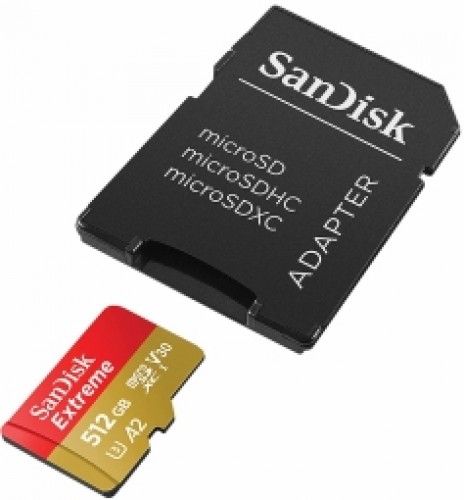 Atmiņas karte SanDisk Extreme microSDXC 512GB + Adapter image 2