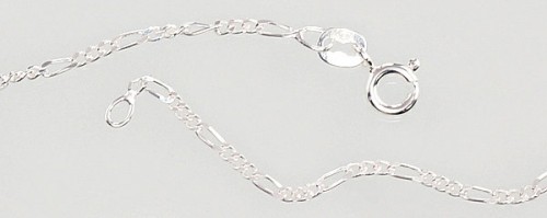 Серебряная цепочка Фигаро 1,8 мм, алмазная обработка граней #2400052, Серебро 925°, длина: 55 см, 3.3 гр. image 2