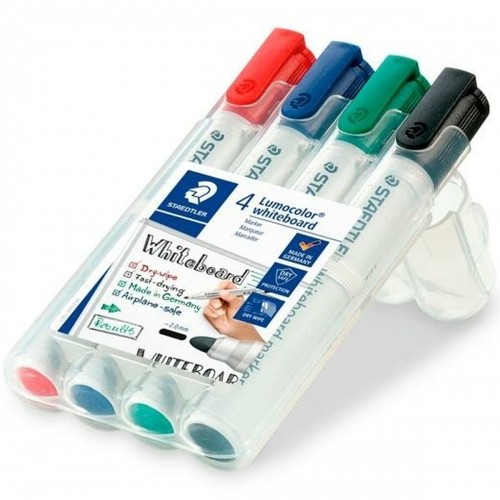 Set of Felt Tip Pens Staedtler Lumocolor Whiteboard 4 Pieces Multicolour (5 Units) image 2