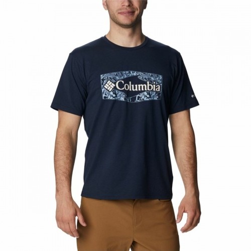 Vīriešu Krekls ar Īsām Piedurknēm Columbia Sun Trek™ Graphic  Zils Daudzkrāsains image 2
