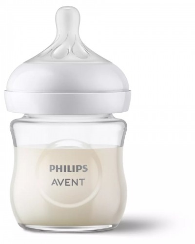 Philips Avent Natural Response stikla zīdaiņu pudelīte 125 ml, jaundzimušā knupītis, 0m+ - SCY930/01 image 2