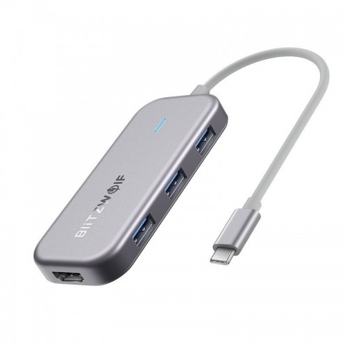 7in1 Blitzwolf BW-TH5 Hub USB-C to 3xUSB 3.0, HDMI, USB-C PD, SD, microSD image 2