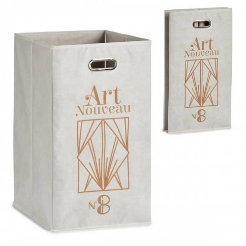 Basket Art Nouveau White Golden Cardboard 60 L 35 x 57 x 35 cm (12 Units) image 2