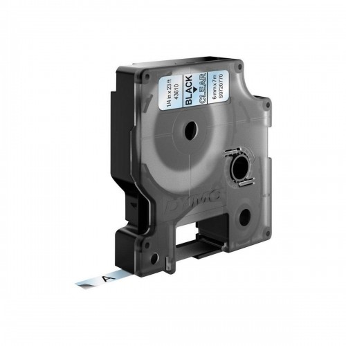 Laminēta lente iekārtu marķēšanai Dymo D1 43610 LabelManager™ Melns Caurspīdīgs 6 mm (5 gb.) image 2