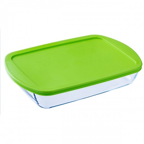 Прямоугольная коробочка для завтрака с крышкой Pyrex Cook & store Прозрачный Силикон Cтекло (4,5 L) (4 штук) image 2