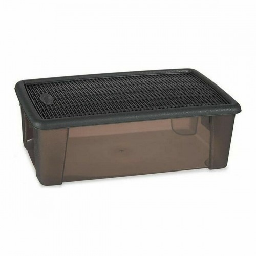 Box with cover Stefanplast Elegance Grey 19,5 x 11,5 x 33 cm Plastic 5 L (12 Units) image 2