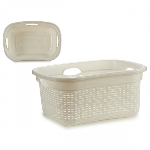 Basket White Plastic 25 L 42,5 x 25,5 x 63,5 cm (12 Units) image 2