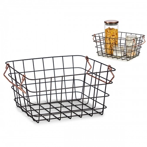 Wire Basket Black Copper Steel 22,5 x 14 x 31,5 cm (12 Units) image 2