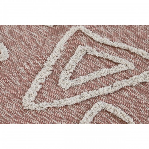 Carpet DKD Home Decor Pink Terracotta White Fringe Urban (160 x 230 x 1 cm) image 2