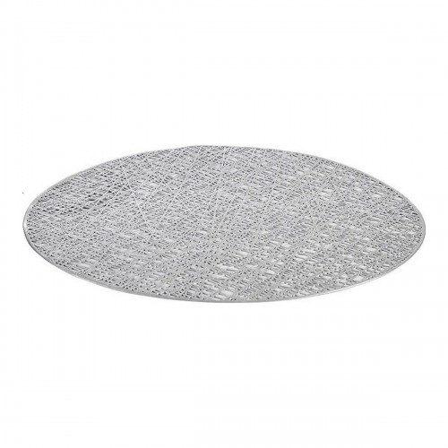 Table Mat Silver Plastic (Ø 38 cm) (12 Units) image 2