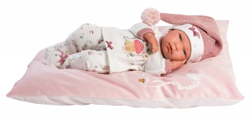 Llorens Кукла малышка Ника 40 см на розовой подушке, c соской (виниловое тело) Испания LL73880 image 2