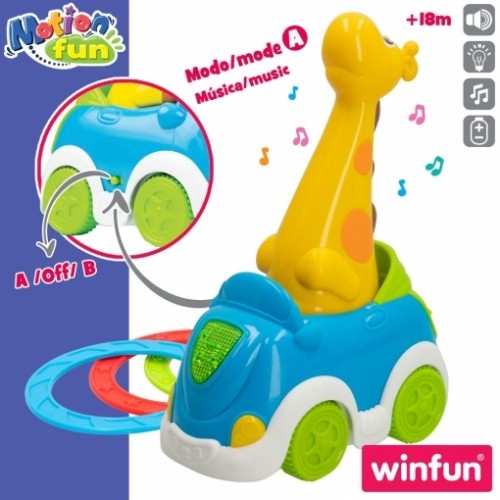 Winfun Muzikāla rotaļlieta Žirafe ar riņķiem 24 cm no 18 men. CB46522 image 2