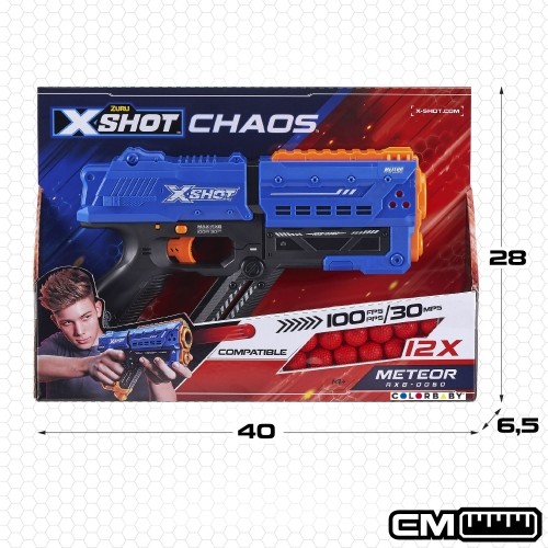 Pistole ar porol. bumbiņām līdz 30 m X-Shot Chaos Meteor ZURU 14 g+ CB46274 image 2