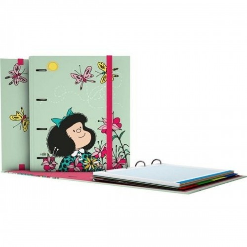 Gredzenveida stiprinājums Grafoplas Carpebook Mafalda Zaļš A4 (2 gb.) image 2