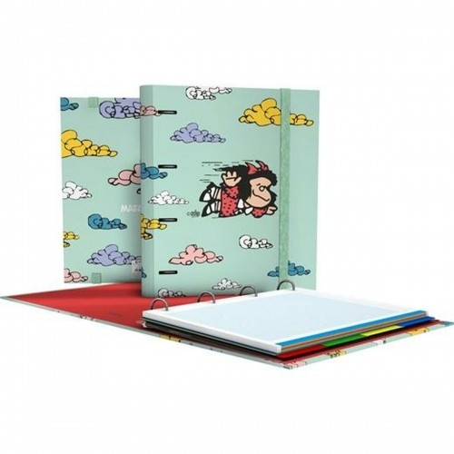 Gredzenveida stiprinājums Grafoplas Carpebook Mafalda Zaļš A4 (2 gb.) image 2