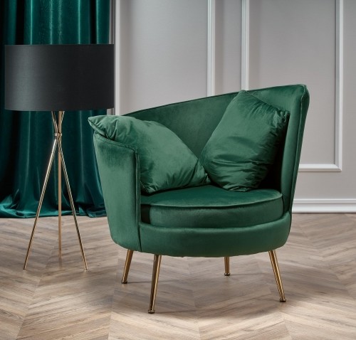 Halmar ALMOND leisure chair color: dark green image 2