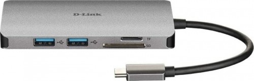 D-Link DUB-M810 8 - In - 1 USB - C Hub, docking station (grey, HDMI, USB-C PD, RJ-45) image 2