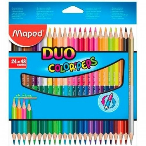 Цветные карандаши Maped Duo Color' Peps	 Разноцветный 24 Предметы Двойной (12 штук) image 2