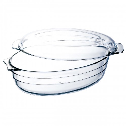 Serving Platter Ô Cuisine Ocuisine Vidrio With lid 3 L 1,1 L Transparent Glass 3 Units image 2