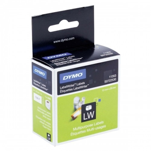 Printer Labels Dymo White Black 1000 Pieces 13 x 25 mm (6 Units) image 2