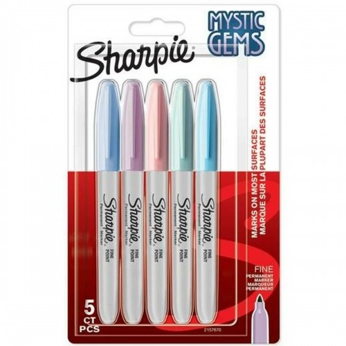 Set of Felt Tip Pens Sharpie Mystic Gems Multicolour 5 Pieces (12 Units) image 2