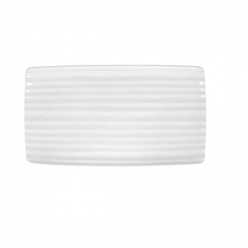 Snack tray Ariane Artisan Ceramic White 36 x 20 cm (6 Units) image 2