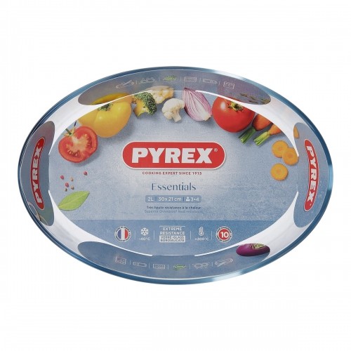 Oven Dish Pyrex Classic Vidrio Transparent Glass Oval 30 x 21 x 7 cm (4 Units) image 2