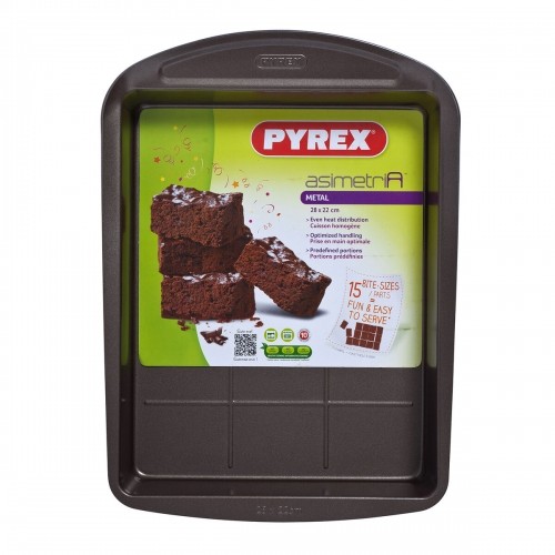 Форма для выпечки Pyrex Asimetria Прямоугольный Чёрный 28 x 22 cm Металл (6 штук) image 2