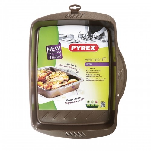 Krāsns Veidne Pyrex Asimetria Taisnstūra Melns 35 x 27 cm Metāls (6 gb.) image 2