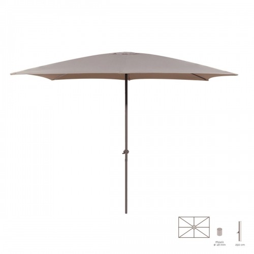 Bigbuy Home Пляжный зонт Tessa Pelēkbrūns Alumīnijs 300 x 200 cm image 2