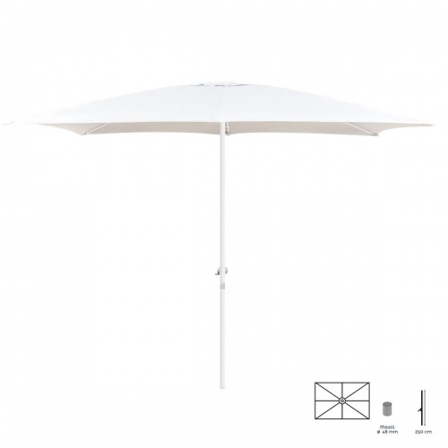 Bigbuy Home Пляжный зонт Alba 300 x 400 cm Alumīnijs Balts image 2