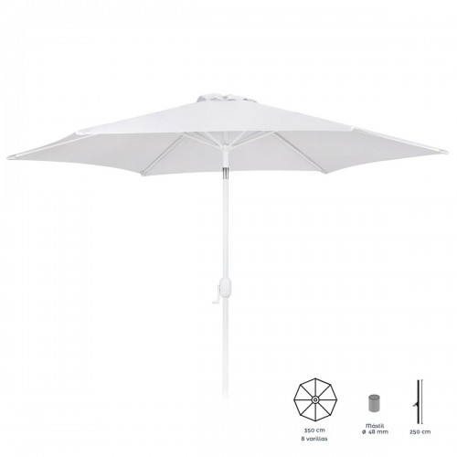 Bigbuy Home Пляжный зонт Alba 350 cm Alumīnijs Balts image 2