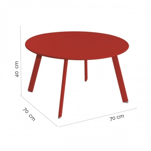 Side table Marzia Red Steel 70 x 70 x 40 cm image 2