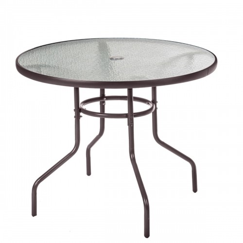 Dining Table Clasic 90 x 90 x 72 cm Hierro/Cristal Crystal Iron image 2