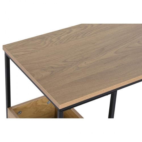 Side table DKD Home Decor 55 x 35 x 55 cm Natural Black Metal MDF Wood image 2