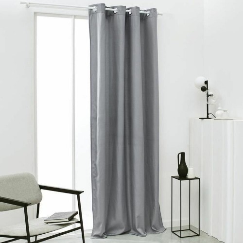 Curtain TODAY Essential Thermal insulation Steel Light grey 140 x 240 cm image 2