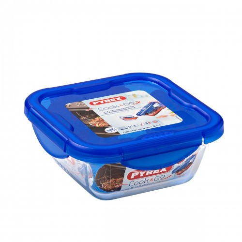 Hermētiska Pusdienu Kastīte Pyrex Cook & Go 16,7 x 16,7 x 7 cm Zils 850 ml Stikls (6 gb.) image 2