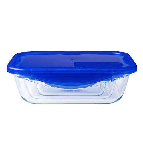 Hermetic Lunch Box Pyrex Cook & Go 20,5 x 15,5 x 6 cm Blue 800 ml Glass (6 Units) image 2