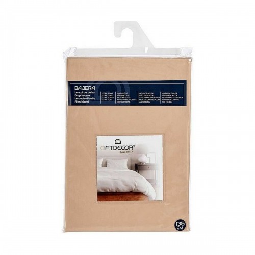 Fitted sheet 135 cm Beige (12 Units) image 2