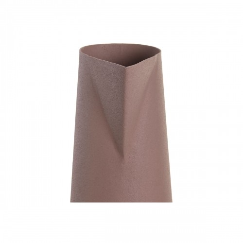 Vase DKD Home Decor Beige Pink Iron 12 x 10 x 35 cm (2 Units) image 2