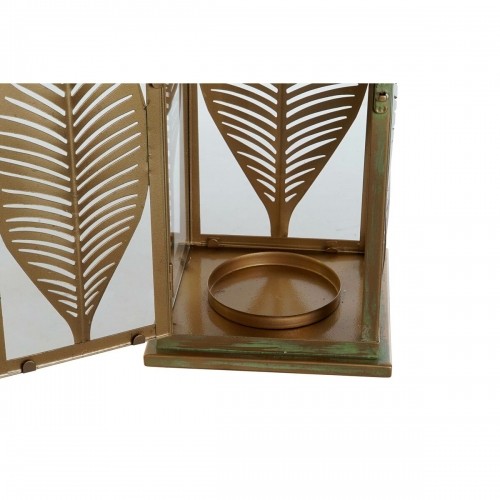 Фонарь DKD Home Decor Позолоченный Металл 16,5 x 16,5 x 50 cm Лист растения image 2