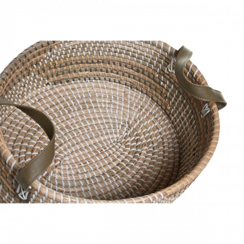 Basket set DKD Home Decor 45 x 35 x 18 cm Polyurethane Tropical Seagrass image 2