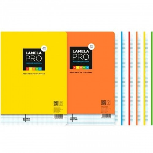 Replacement sheets Lamela Multicolour A4 100 Sheets 3 mm (5 Units) image 2