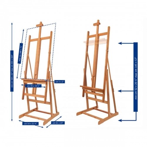 Easel MABEF M80 54 x 61 x 160 cm Brown beech wood image 2