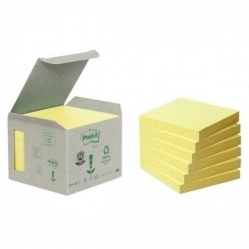 Set of Sticky Notes Post-it Yellow 6 Pieces 76 x 76 mm (4 Units) image 2