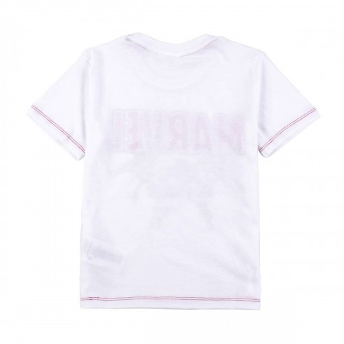 Child's Short Sleeve T-Shirt Marvel White image 2